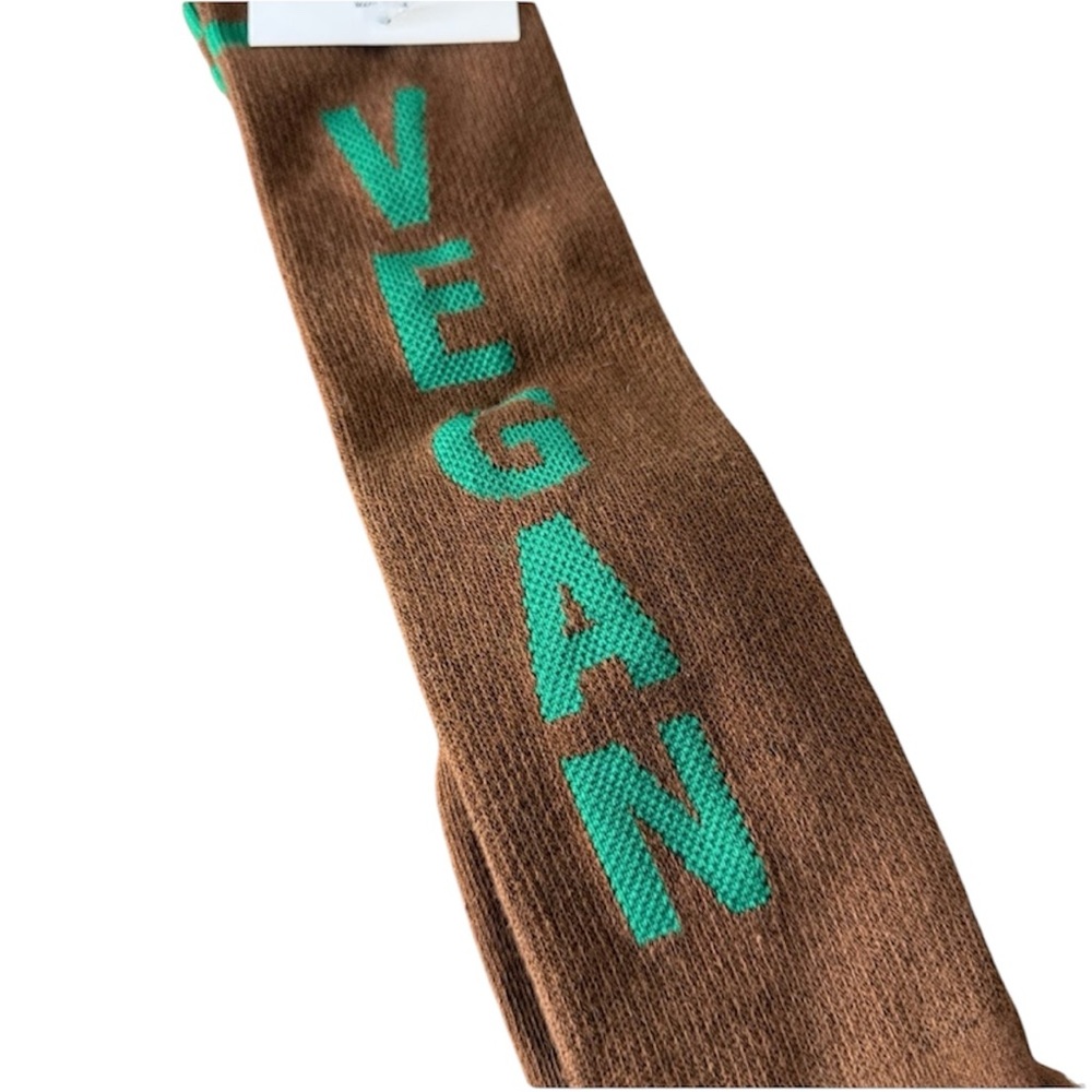 GUMBALL POODLE New Knee High Vegan Socks Brown Green Size 9-11